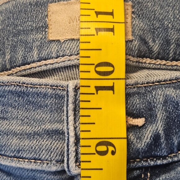 Mother Women Mid-Rise Dazzler Ankle Fray Jeans 26 Quiet Luxury LA Street Style - Picture 16 of 16